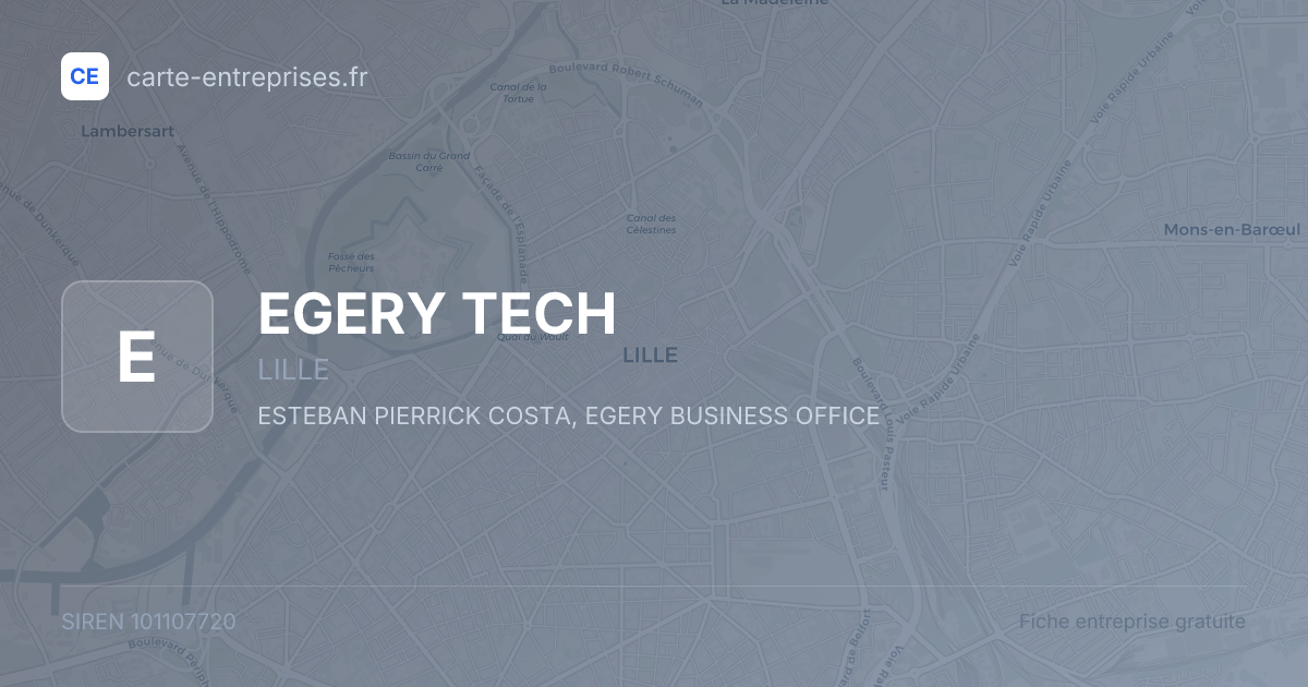 EGERY TECH — 101107720 — fiche entreprise