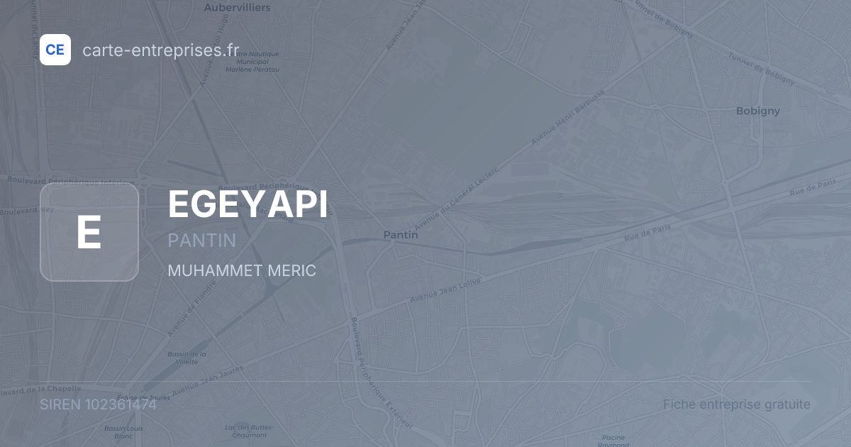 EGEYAPI — 102361474 — fiche entreprise