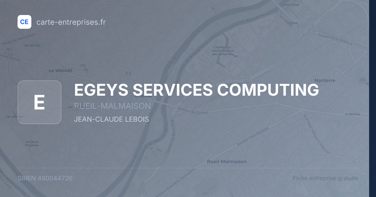 EGEYS SERVICES COMPUTING — 480044726 — fiche entreprise
