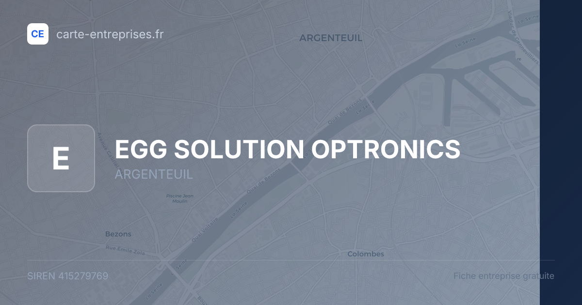 EGG SOLUTION OPTRONICS — 415279769 — fiche entreprise