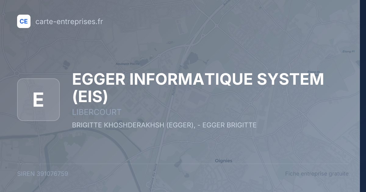 EGGER INFORMATIQUE SYSTEM (EIS) — 391076759 — fiche entreprise
