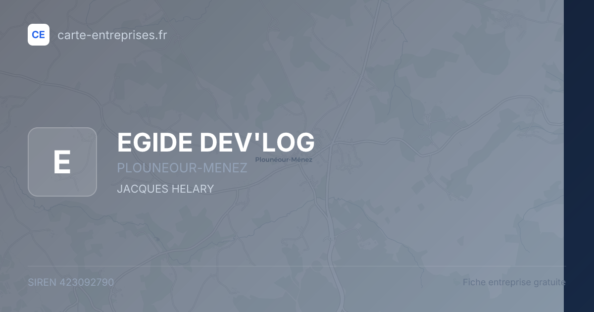 EGIDE DEV'LOG — 423092790 — fiche entreprise