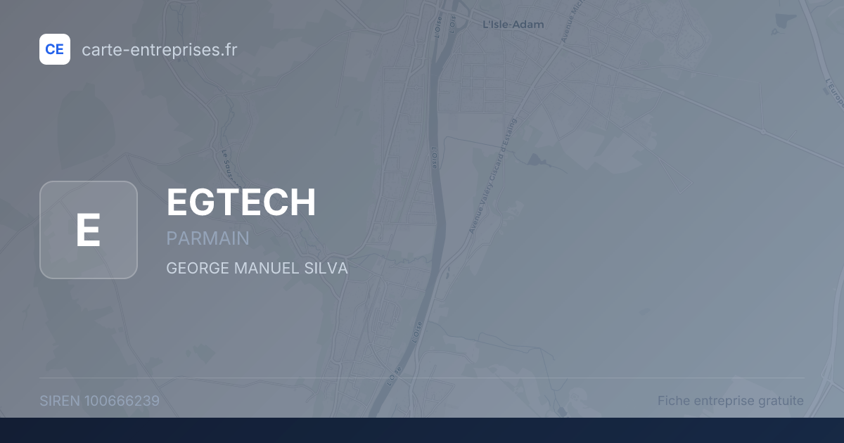EGTECH — 100666239 — fiche entreprise