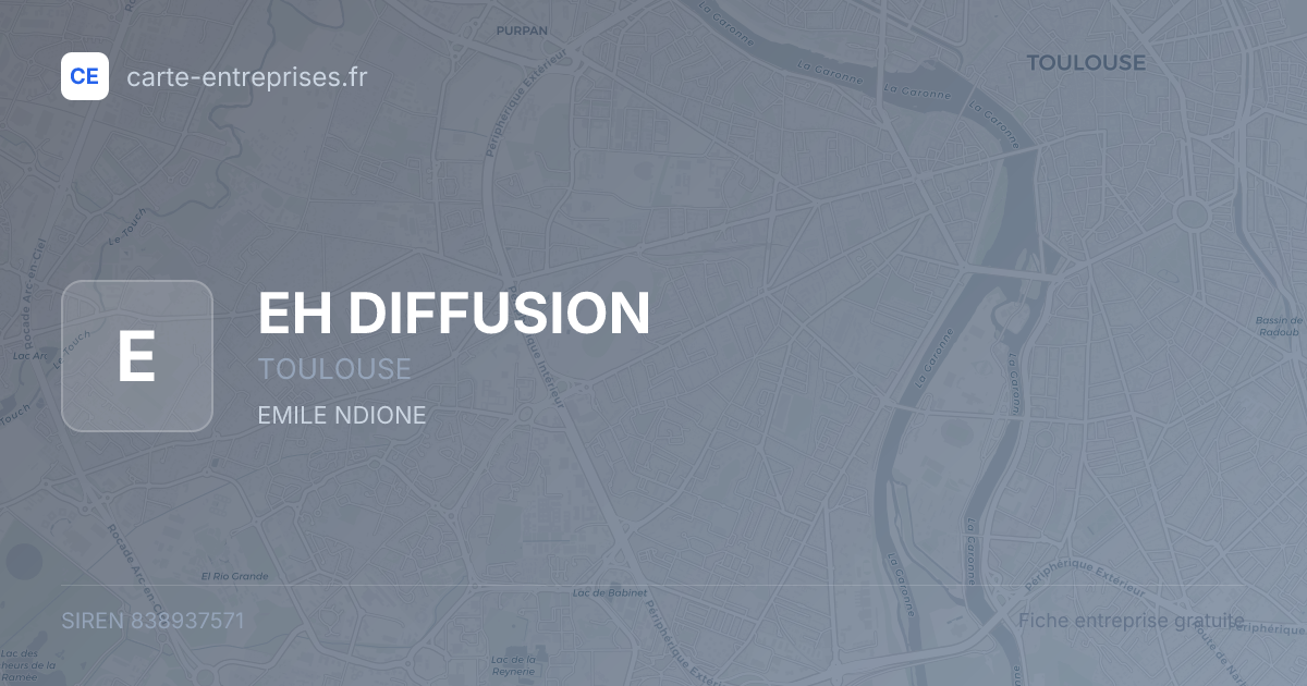 EH DIFFUSION — 838937571 — fiche entreprise