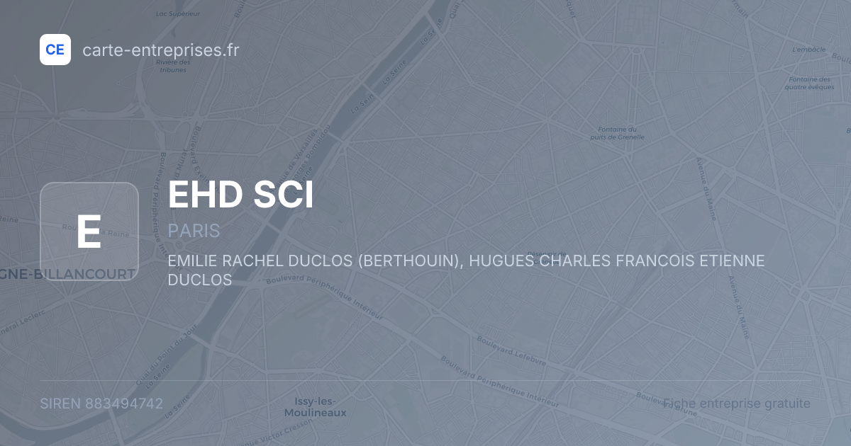 EHD SCI — 883494742 — fiche entreprise
