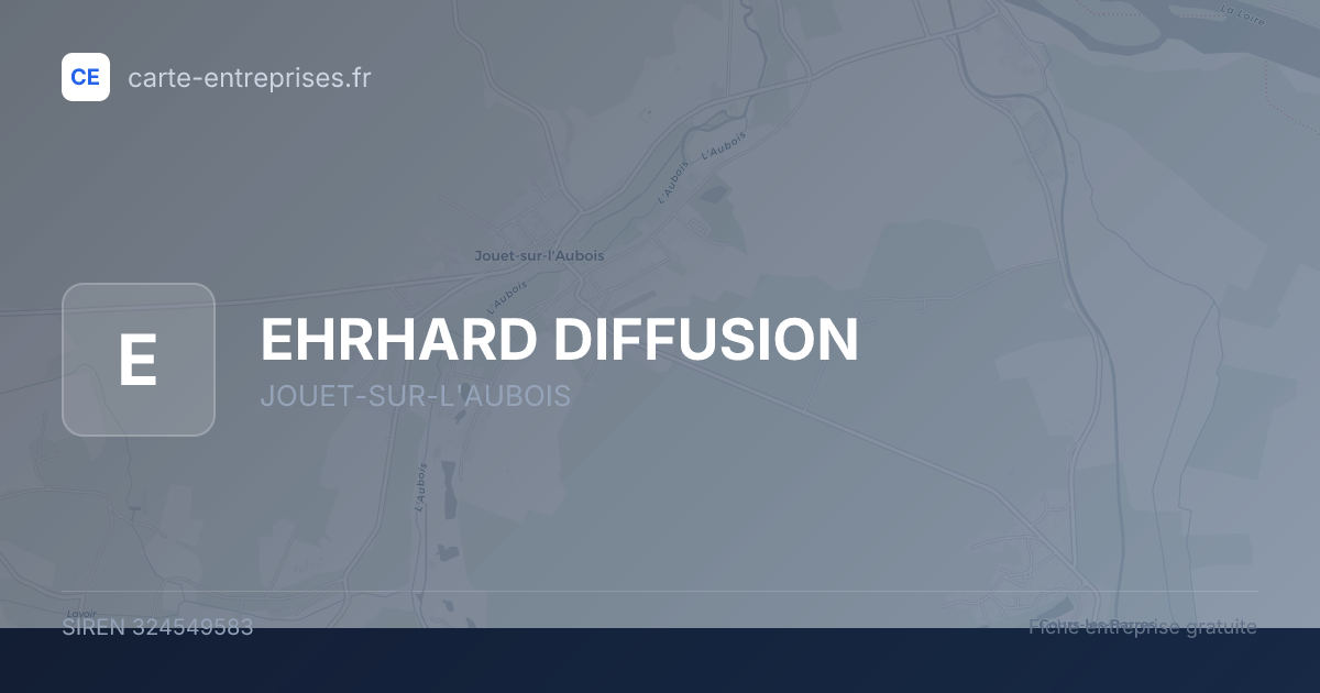 EHRHARD DIFFUSION — 324549583 — fiche entreprise
