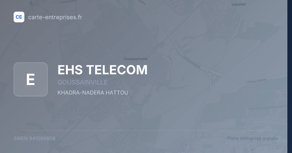 EHS TELECOM — 941080608 — fiche entreprise