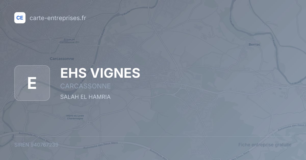EHS VIGNES — 940767239 — fiche entreprise
