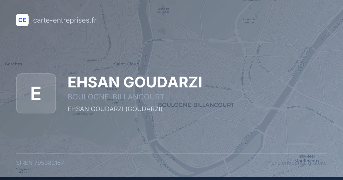 EHSAN GOUDARZI — 795382167 — fiche entreprise