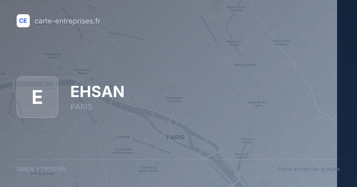 EHSAN — 439931155 — fiche entreprise