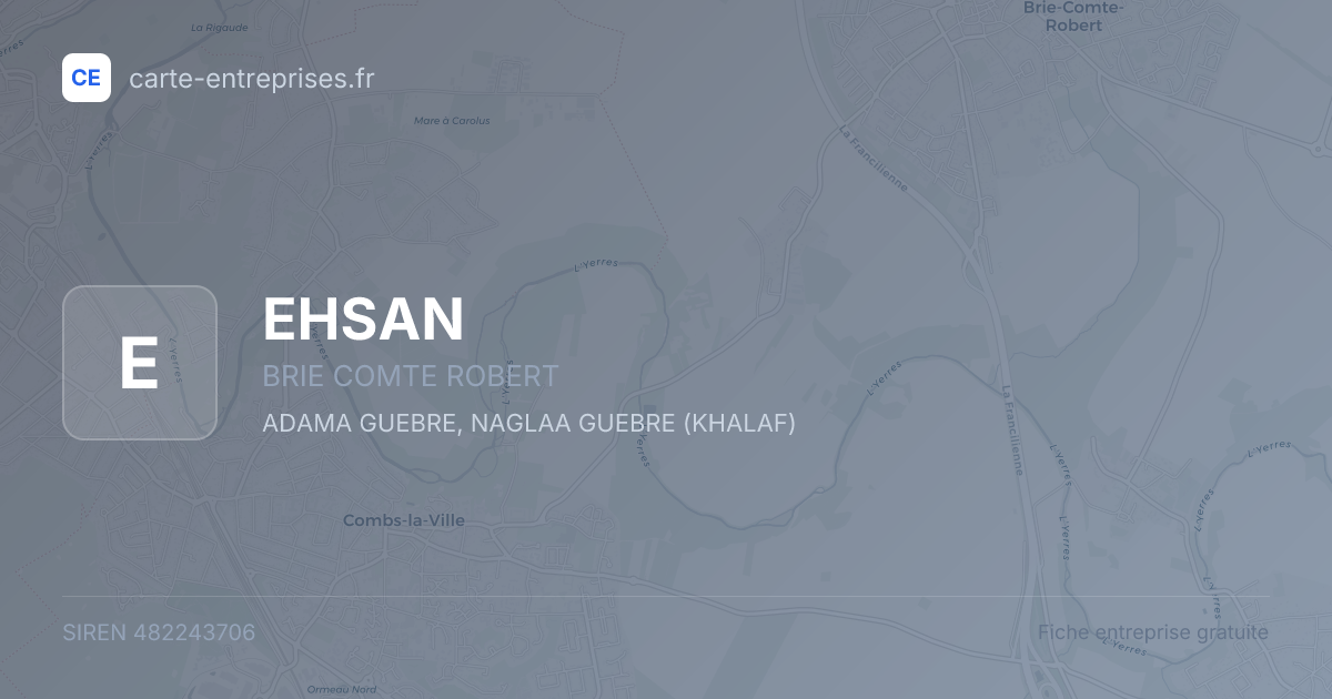EHSAN — 482243706 — fiche entreprise