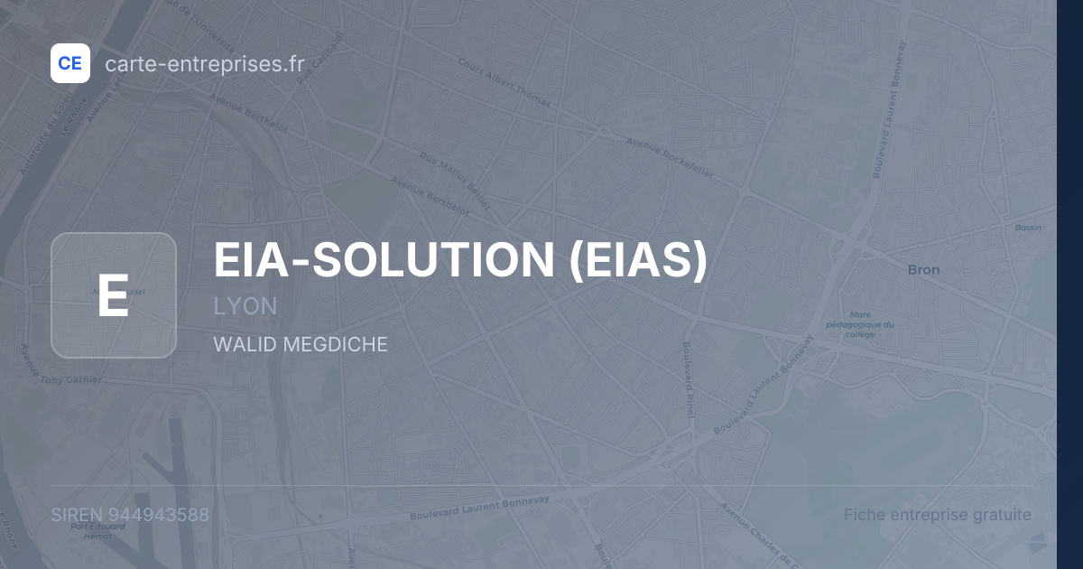EIA-SOLUTION (EIAS) — 944943588 — fiche entreprise