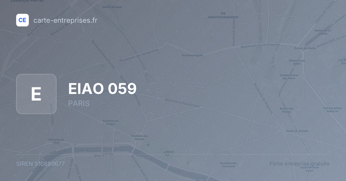 EIAO 059 — 510880677 — fiche entreprise