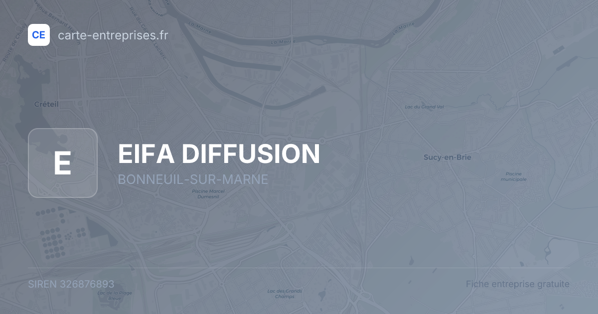 EIFA DIFFUSION — 326876893 — fiche entreprise