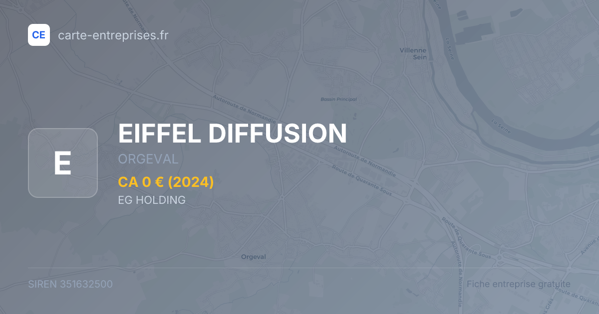EIFFEL DIFFUSION — 351632500 — fiche entreprise