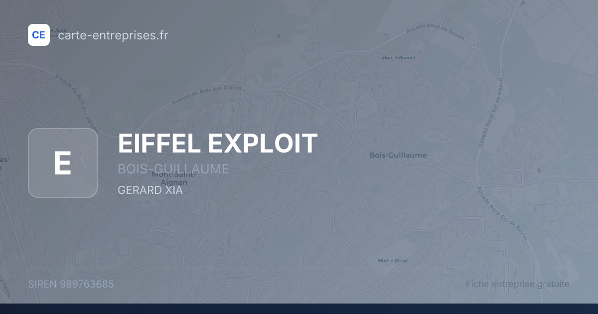 EIFFEL EXPLOIT — 989763685 — fiche entreprise