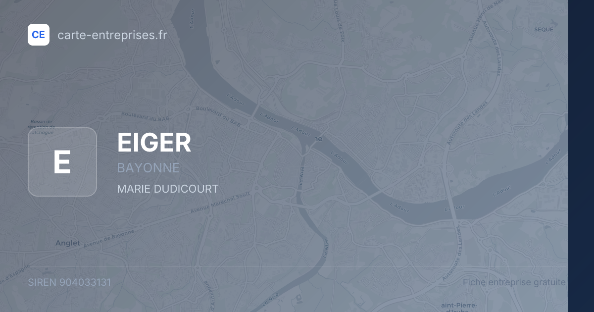 EIGER — 904033131 — fiche entreprise