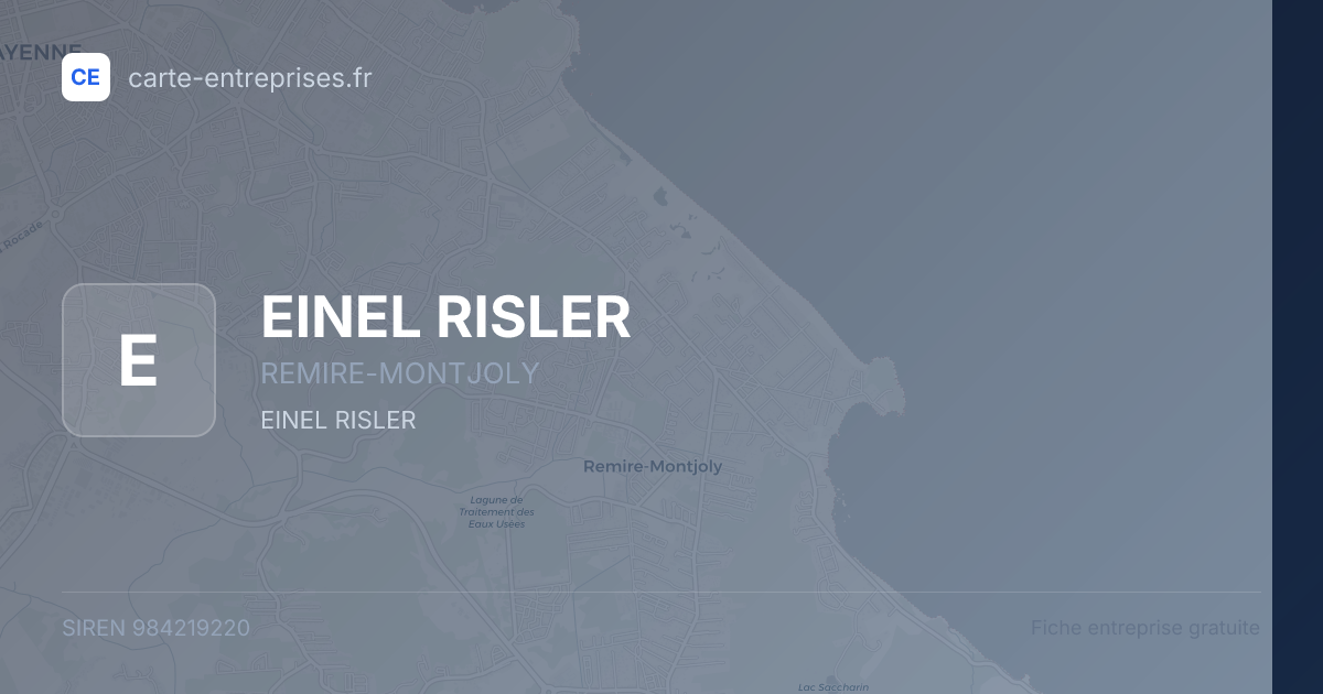 EINEL RISLER — 984219220 — fiche entreprise