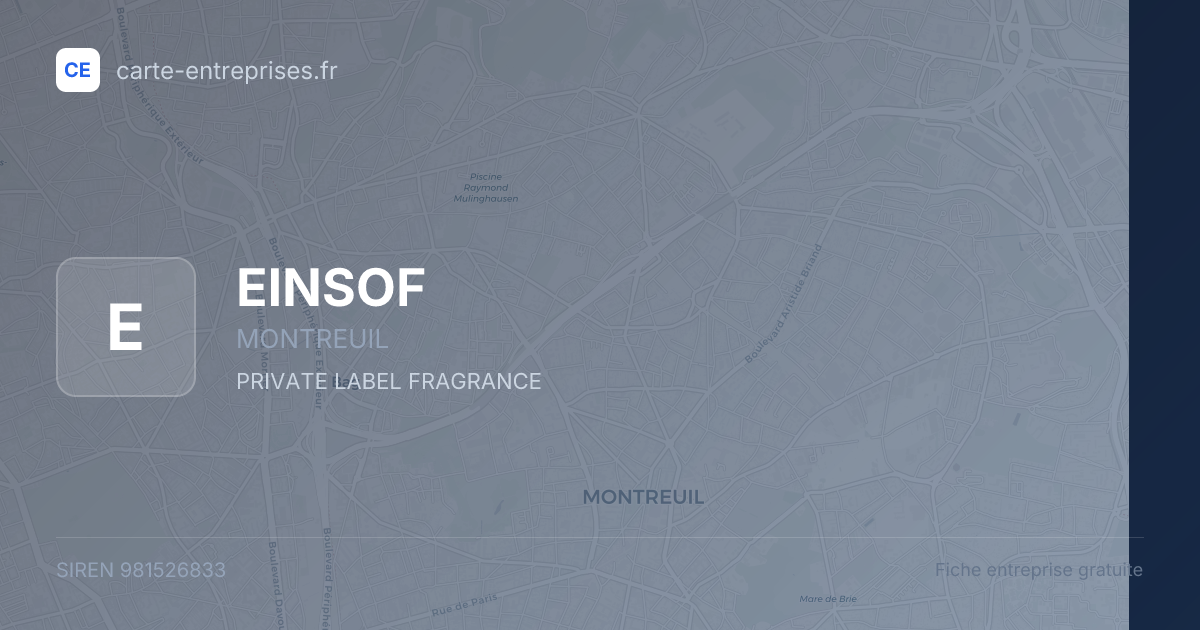 EINSOF — 981526833 — fiche entreprise