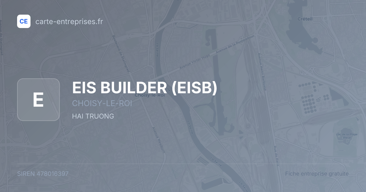EIS BUILDER (EISB) — 478016397 — fiche entreprise
