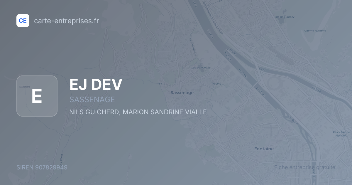 EJ DEV — 907829949 — fiche entreprise
