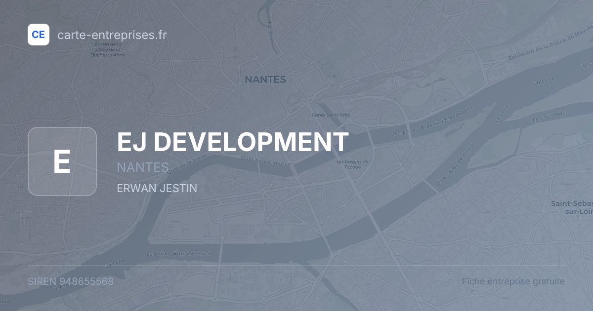 EJ DEVELOPMENT — 948655568 — fiche entreprise