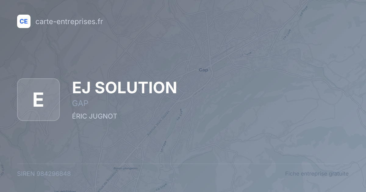 EJ SOLUTION — 984296848 — fiche entreprise