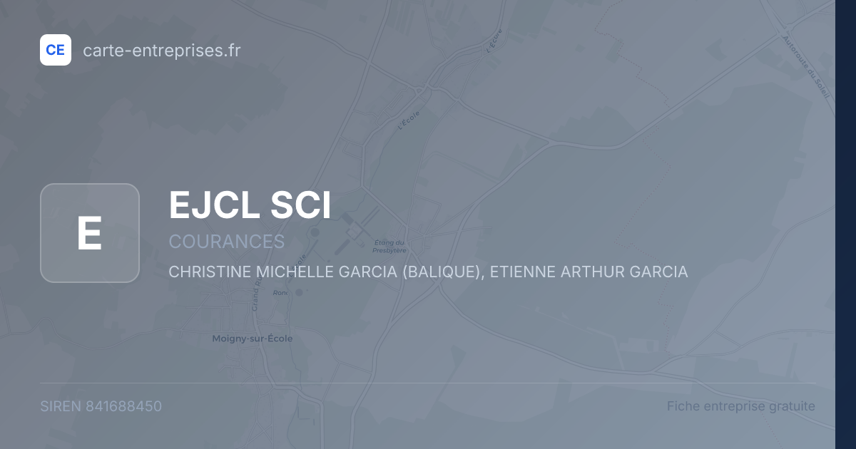 EJCL SCI — 841688450 — fiche entreprise