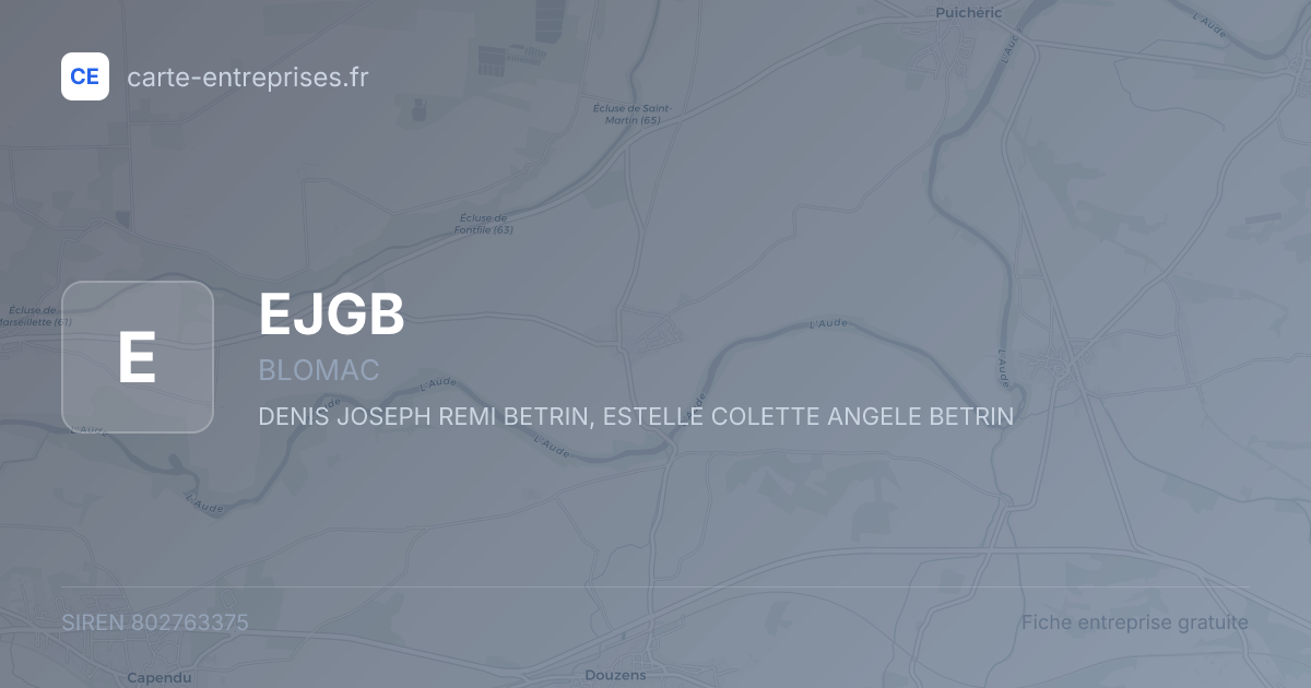 EJGB — 802763375 — fiche entreprise