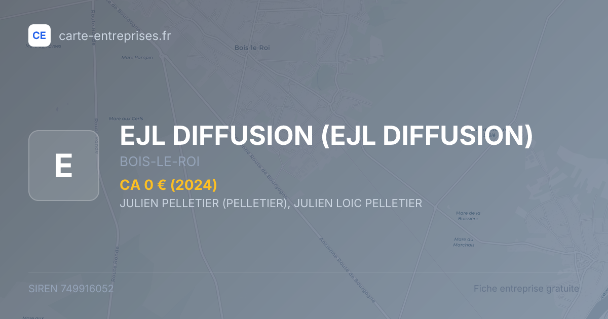 EJL DIFFUSION — 749916052 — fiche entreprise