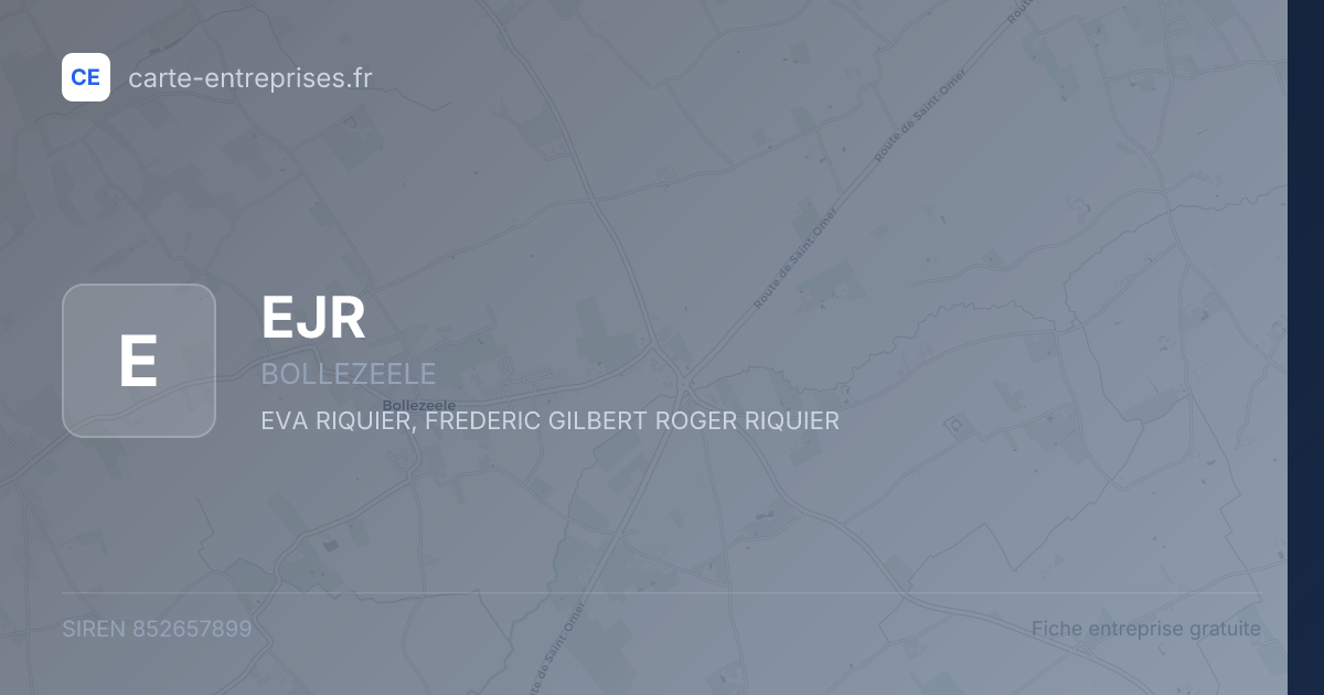 EJR — 852657899 — fiche entreprise