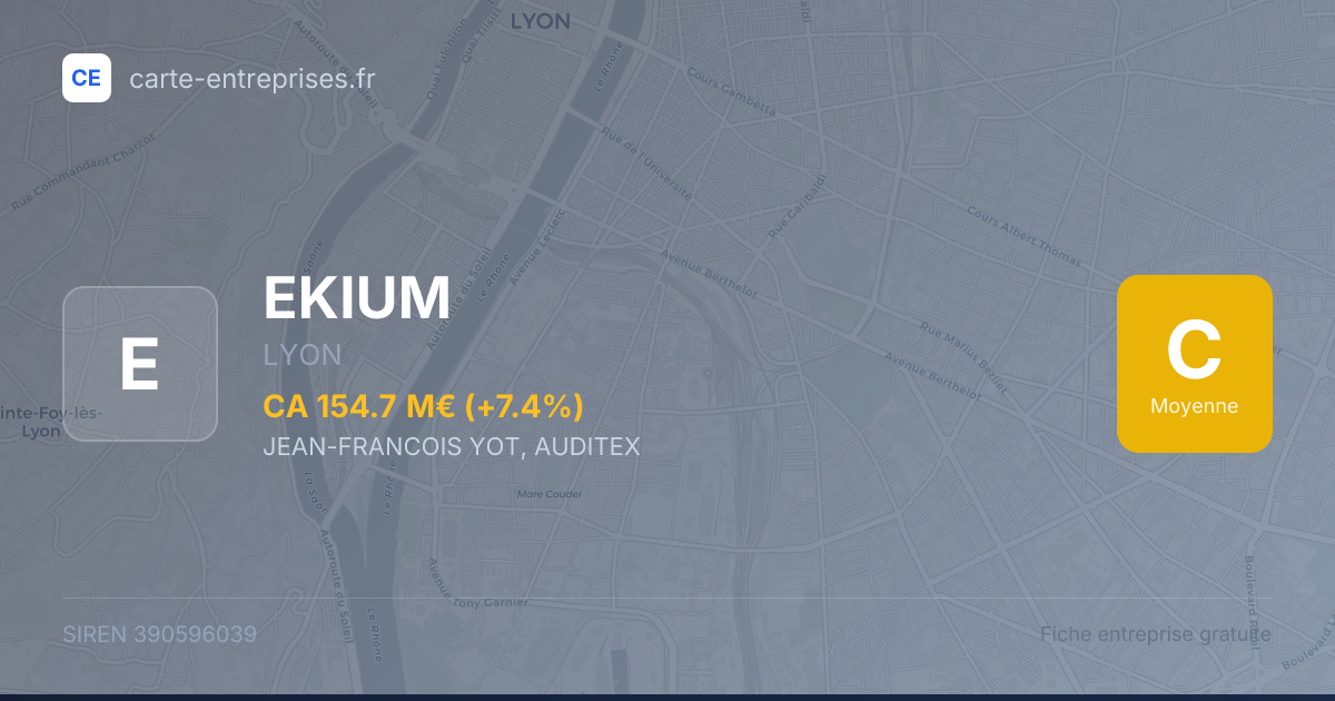 EKIUM — 390596039 — fiche entreprise