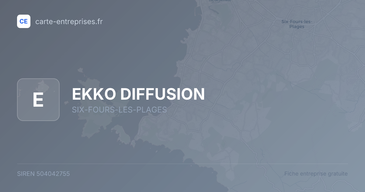 EKKO DIFFUSION — 504042755 — fiche entreprise
