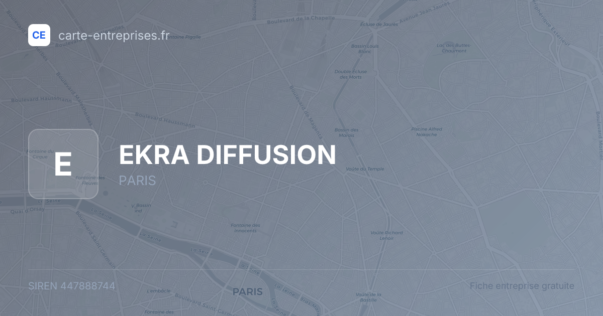 EKRA DIFFUSION — 447888744 — fiche entreprise