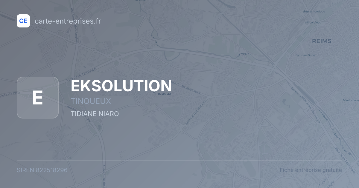 EKSOLUTION — 822518296 — fiche entreprise
