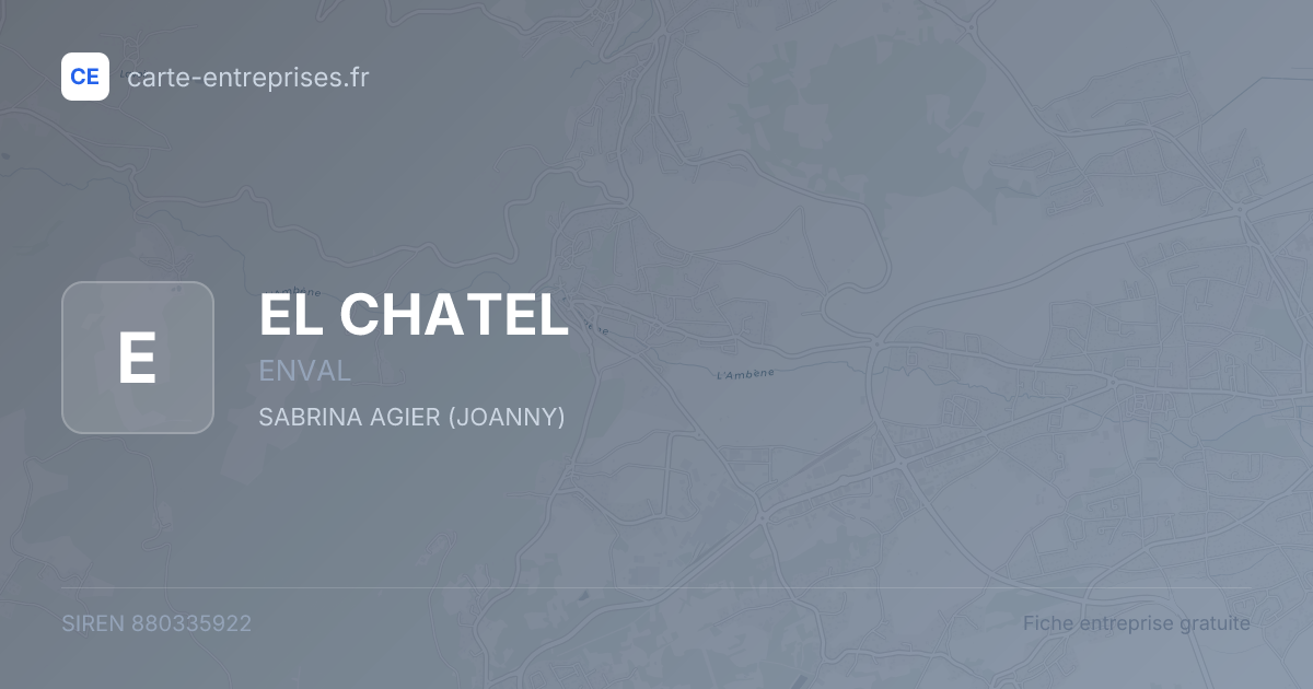 EL CHATEL — 880335922 — fiche entreprise