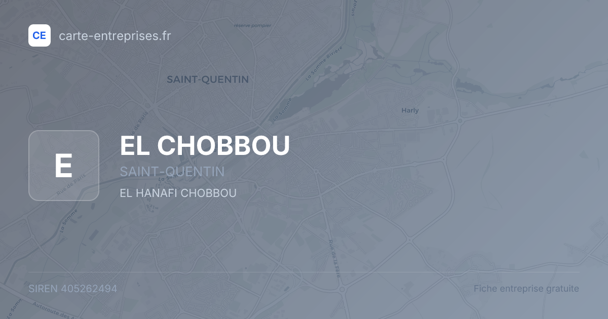 EL CHOBBOU — 405262494 — fiche entreprise