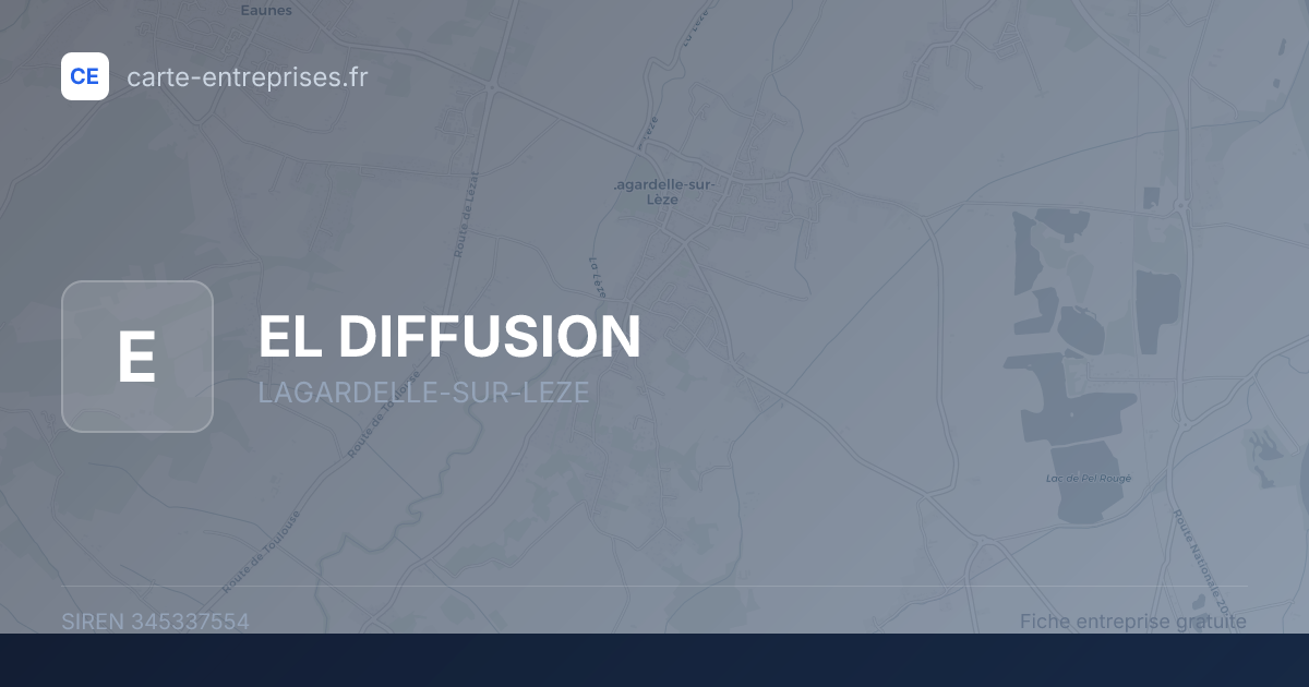 EL DIFFUSION — 345337554 — fiche entreprise