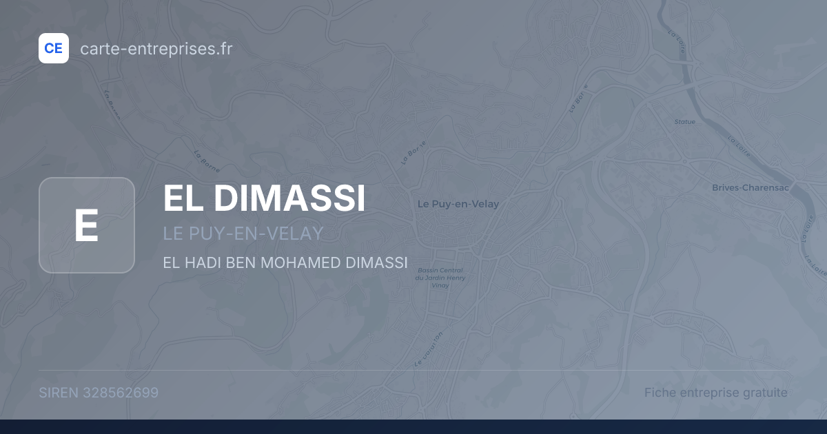 EL DIMASSI — 328562699 — fiche entreprise