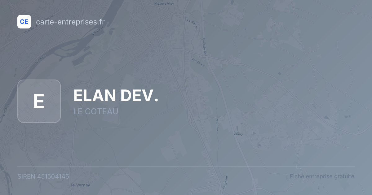 ELAN DEV. — 451504146 — fiche entreprise