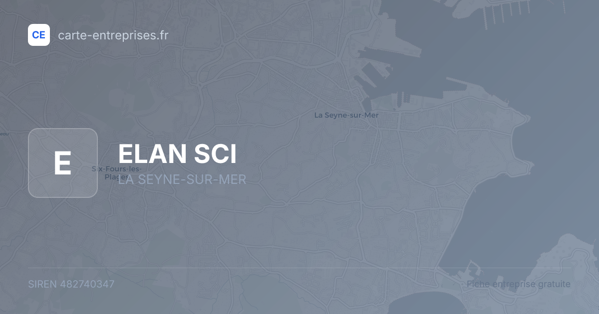 ELAN SCI — 482740347 — fiche entreprise