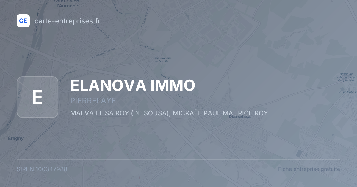 ELANOVA IMMO — 100347988 — fiche entreprise