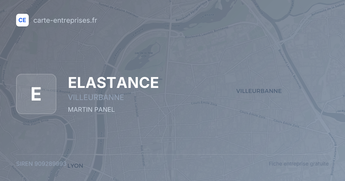 ELASTANCE — 909289993 — fiche entreprise