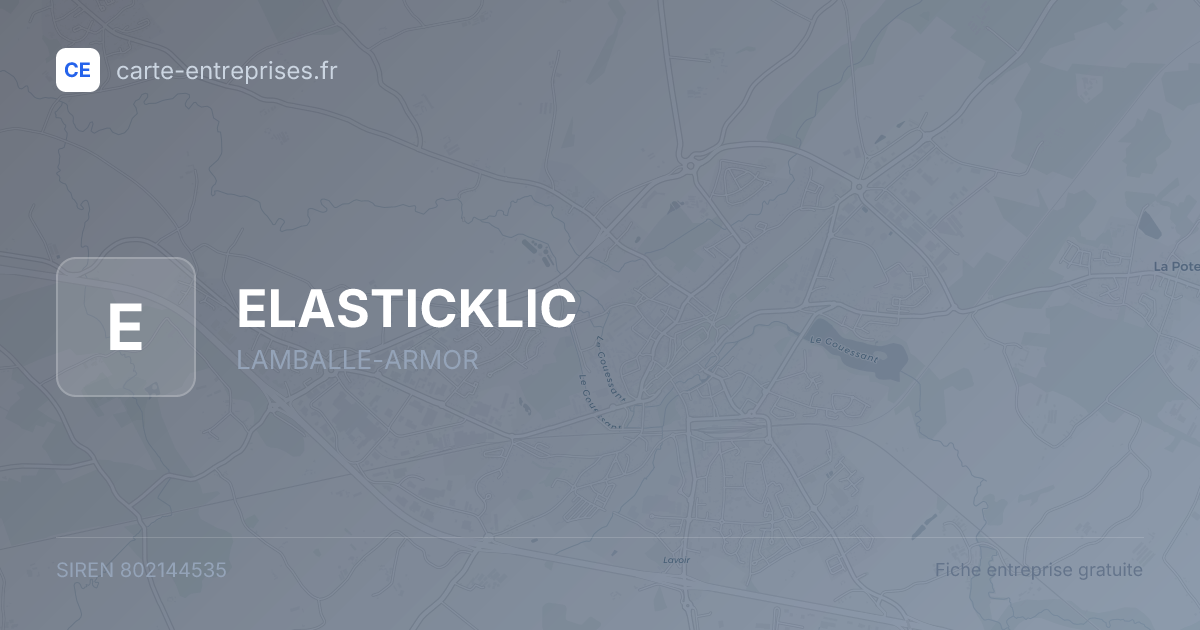 ELASTICKLIC — 802144535 — fiche entreprise