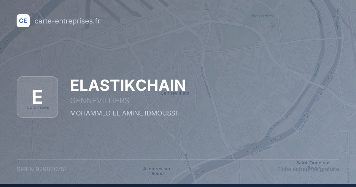ELASTIKCHAIN — 929820751 — fiche entreprise