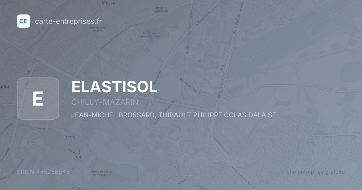 ELASTISOL — 445256845 — fiche entreprise