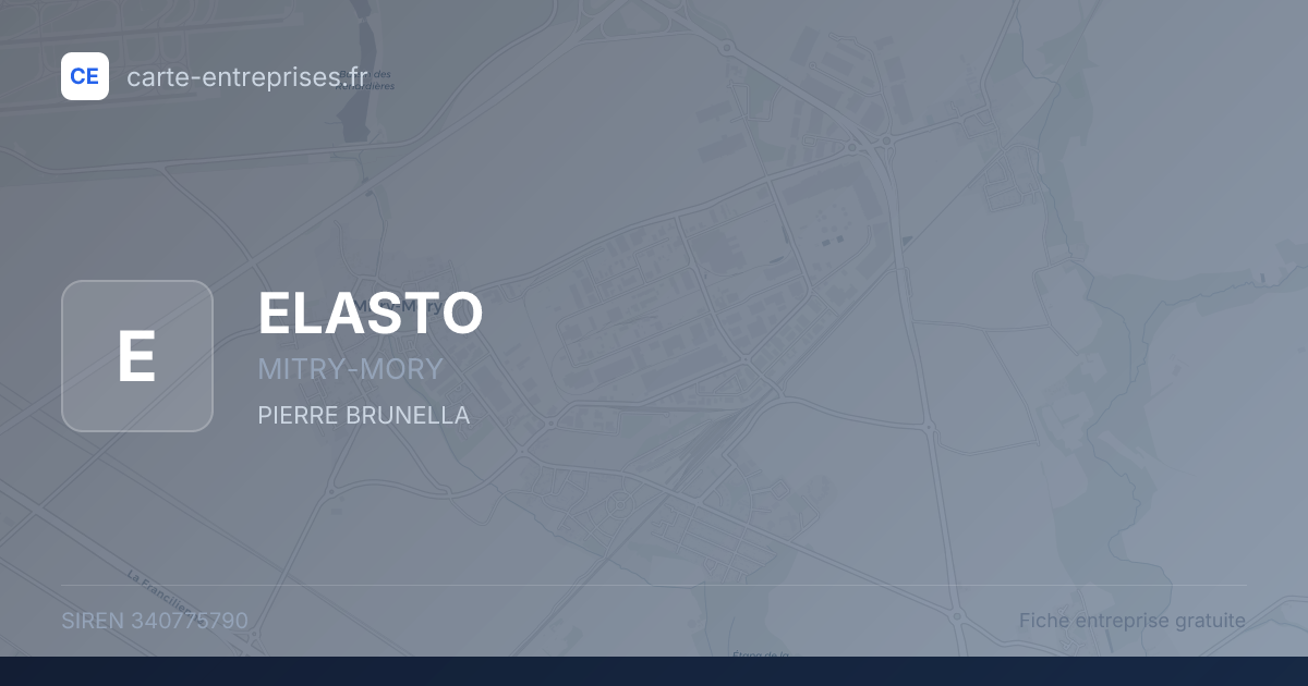 ELASTO — 340775790 — fiche entreprise
