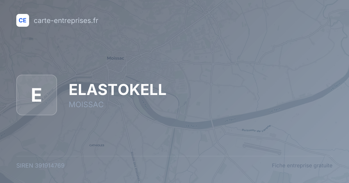 ELASTOKELL — 391914769 — fiche entreprise
