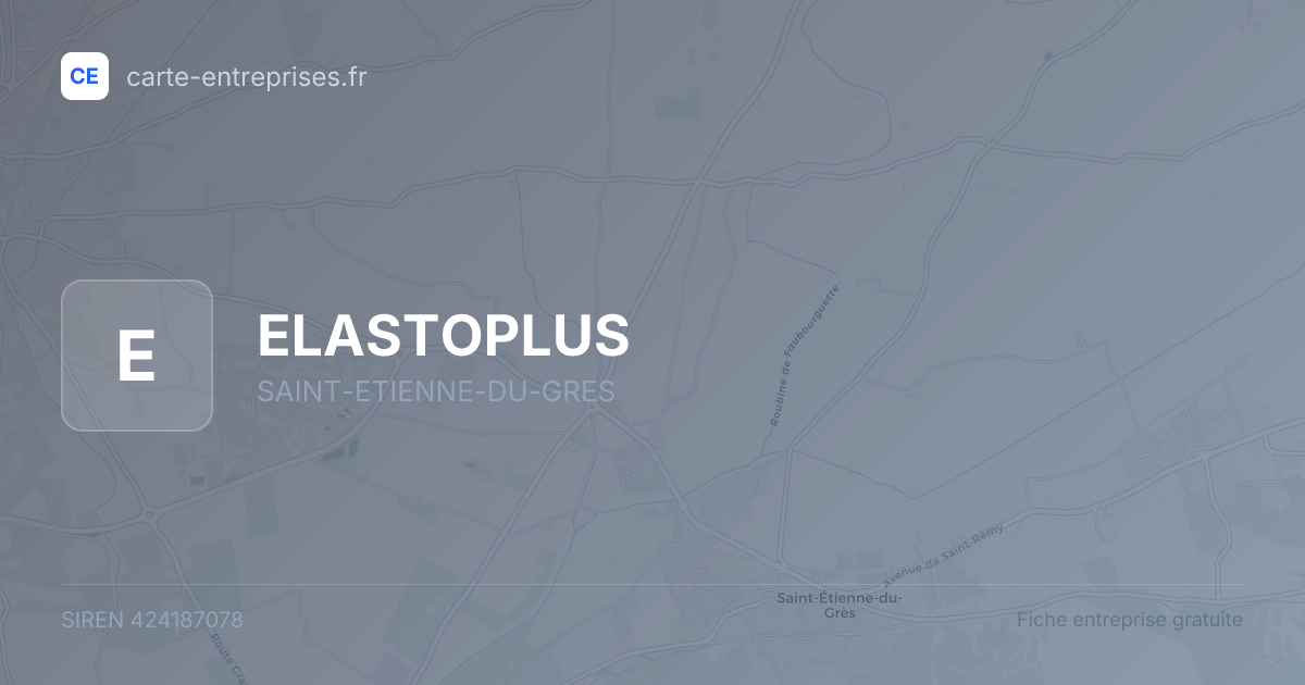 ELASTOPLUS — 424187078 — fiche entreprise