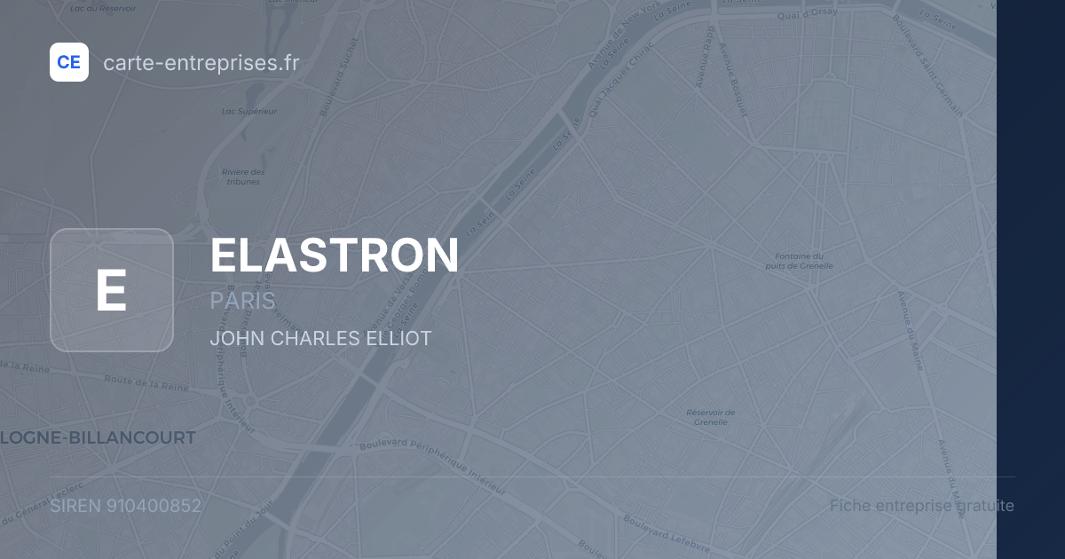 ELASTRON — 910400852 — fiche entreprise